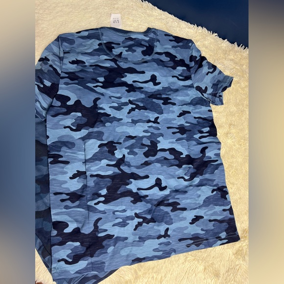 GAP big boys shirt and shorts -blue camouflage NEW - Picture 5 of 15